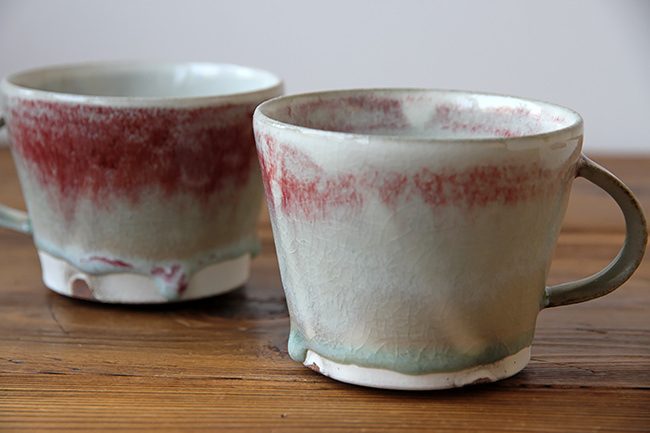 信凛窯 マグカップ 彩色灰釉 赤 丹波のイロドリ 丹波焼 陶器 の公式通販オンラインショップ